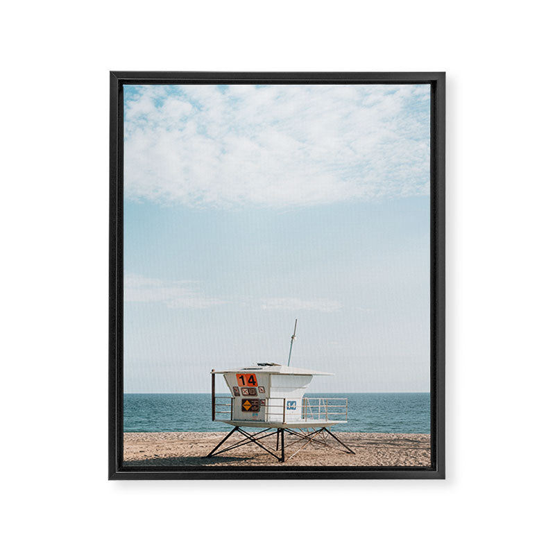 Lifeguard Stand, Malibu 01 Framed Canvas Print Gallery Image 6