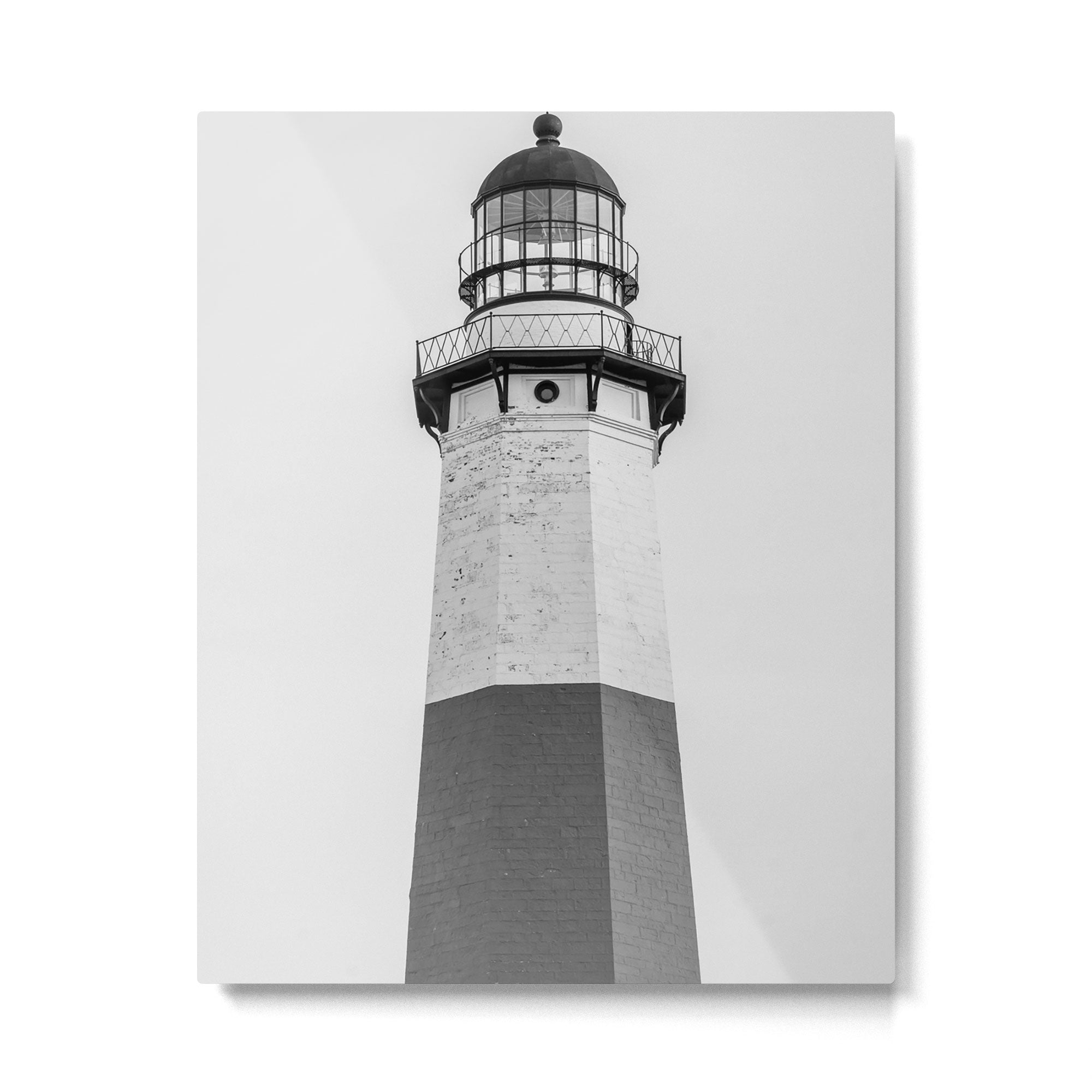 Montauk Lighthouse 01 B&W Metal Print Gallery Image 4