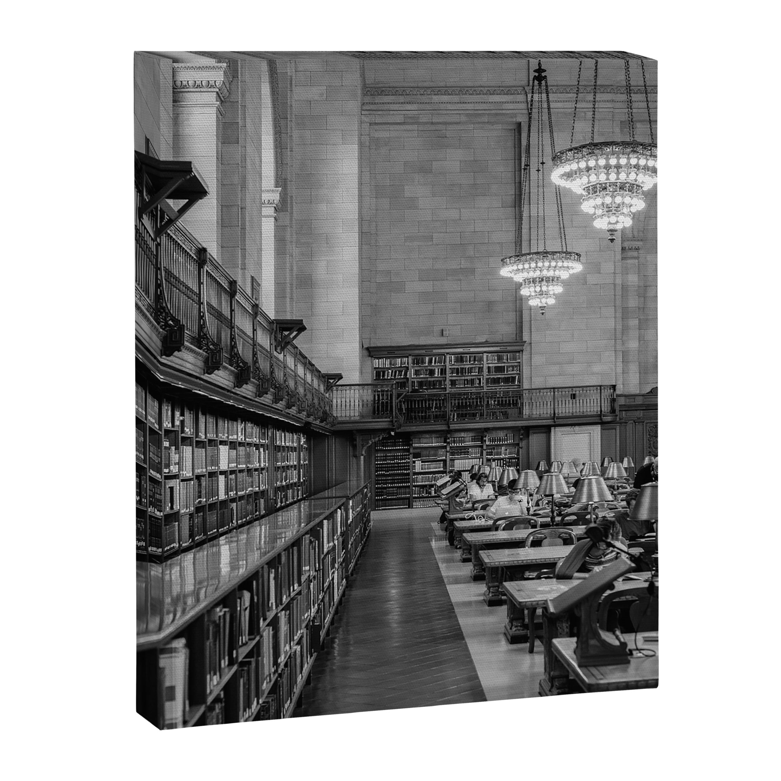 New York Public Library 01 B&W Canvas Print Gallery Image 6