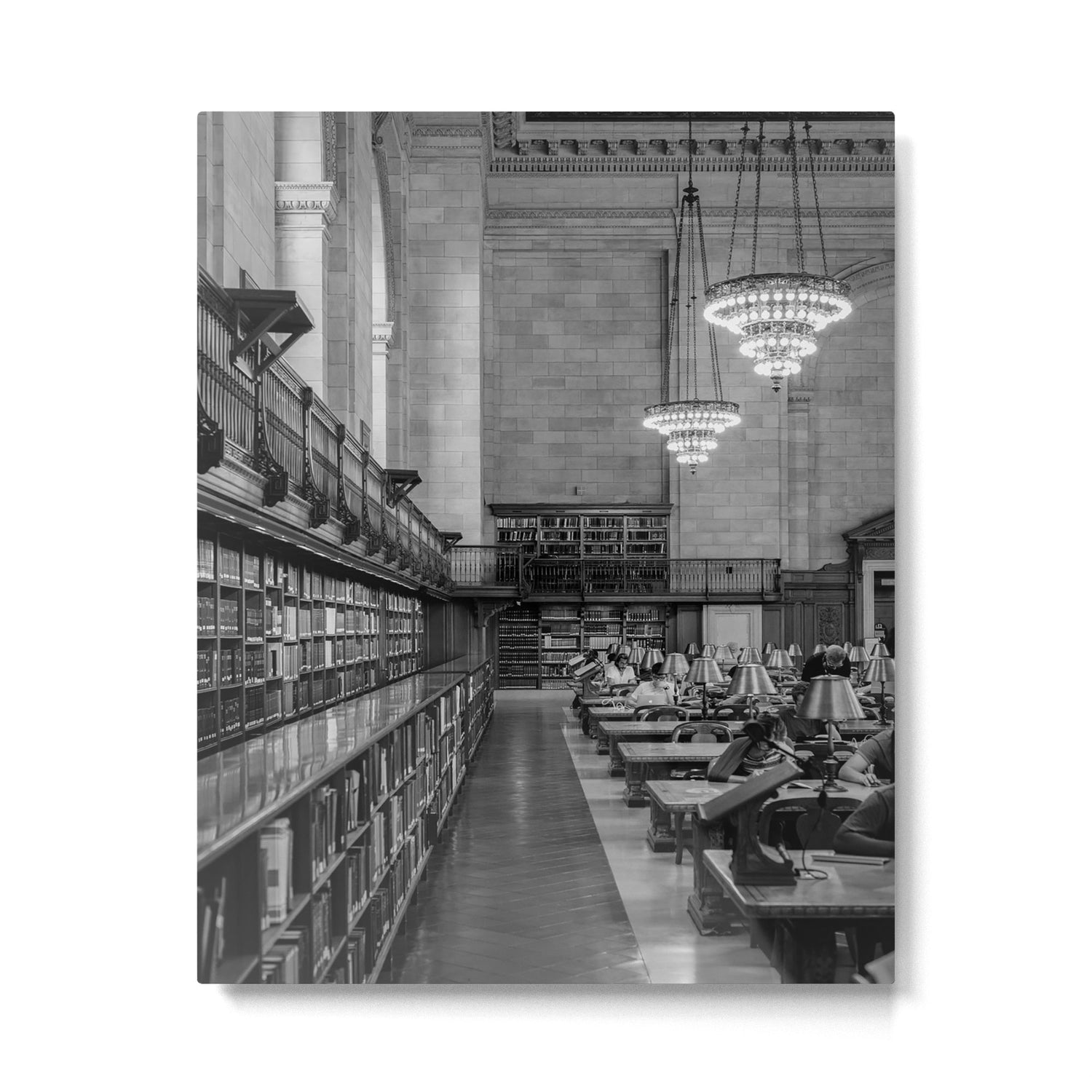 New York Public Library 01 B&W Metal Print Gallery Image 4