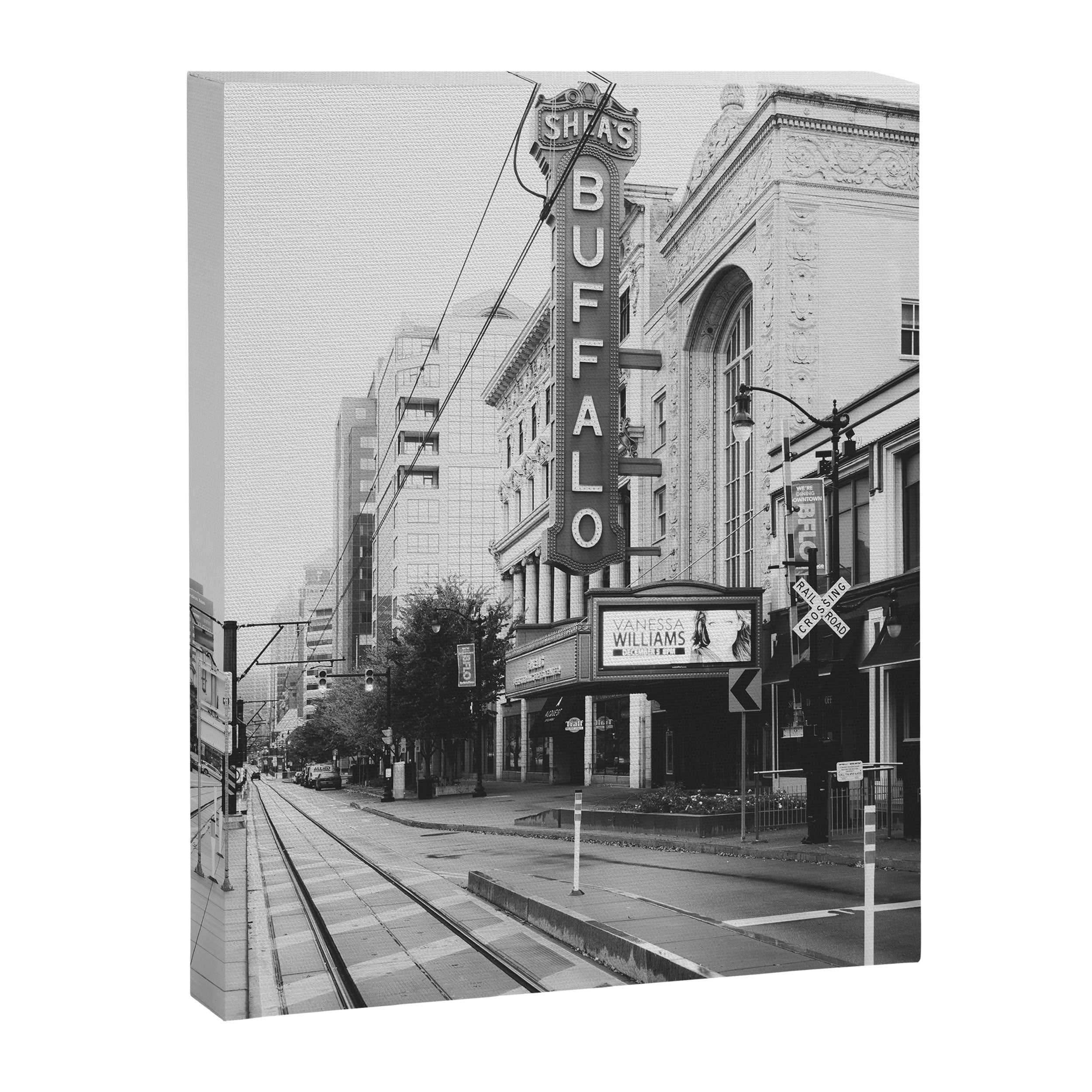 Shea's Buffalo 02 B&W Canvas Print Gallery Image 6