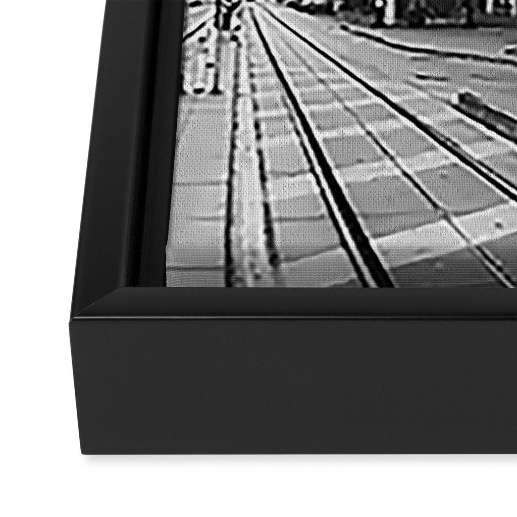 Shea's Buffalo 02 B&W Framed Canvas Print Gallery Image 3