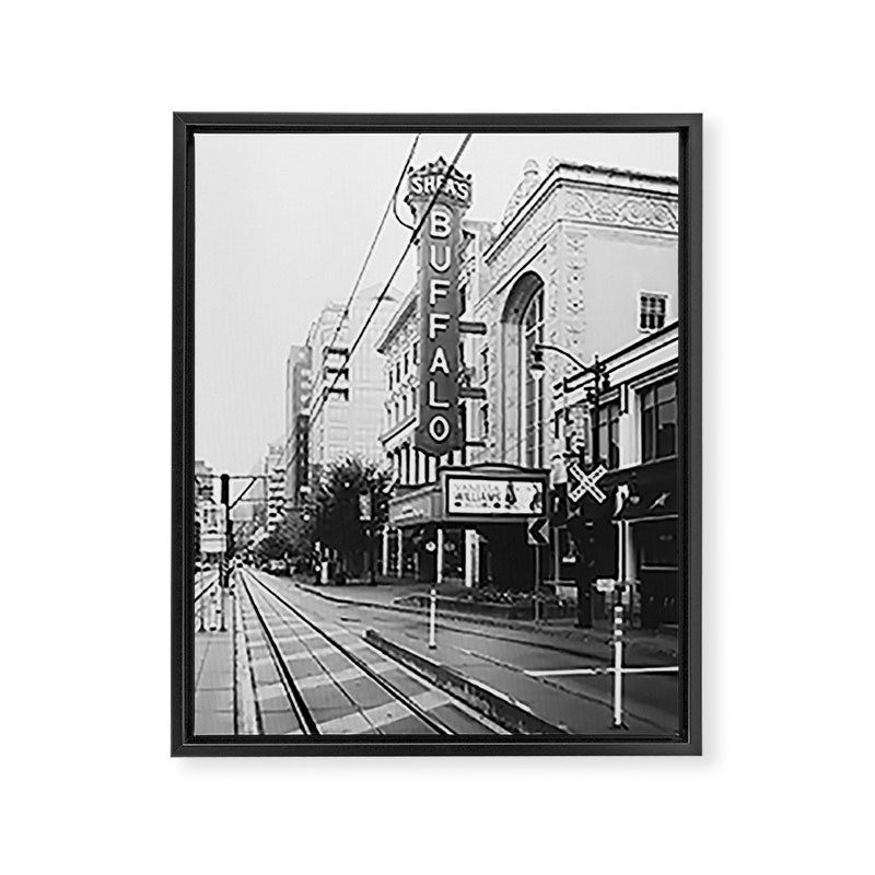 Shea's Buffalo 02 B&W Framed Canvas Print Gallery Image 6