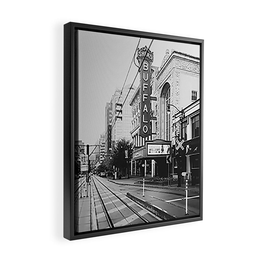 Shea's Buffalo 02 B&W Framed Canvas Print Gallery Image 2