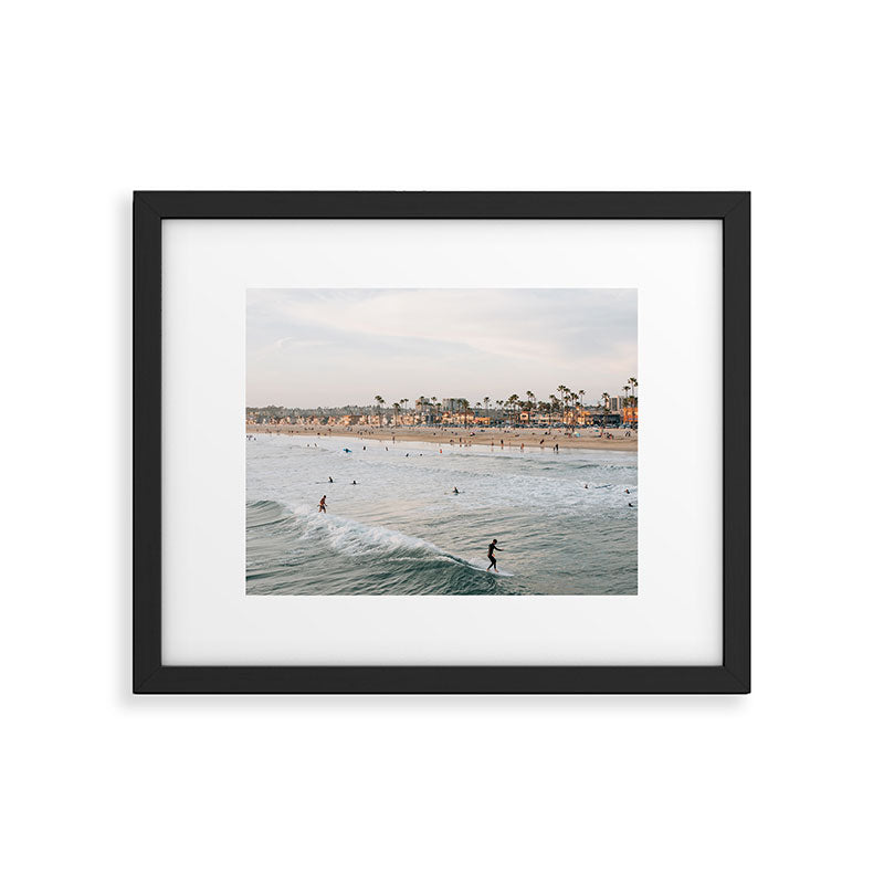 Surfing Newport Beach 01 Framed Art Print
