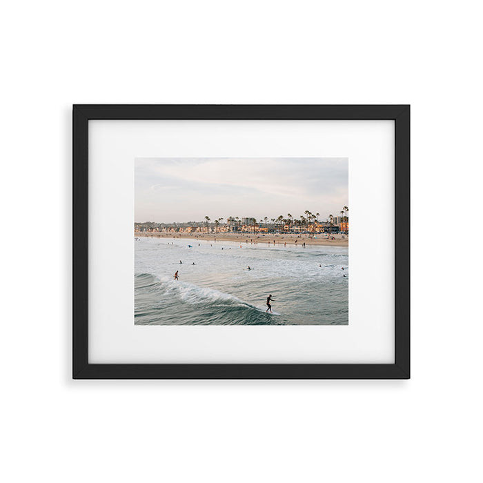 Surfing Newport Beach 01 Framed Art Print Gallery Image 1