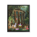 18th Century Pool Party Framed Canvas Print Gallery Image 6