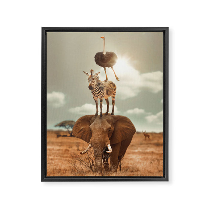African Friends Framed Canvas Print Gallery Image 1