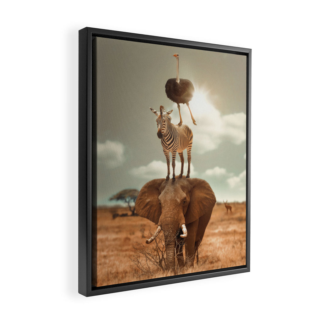 African Friends Framed Canvas Print Gallery Image 2