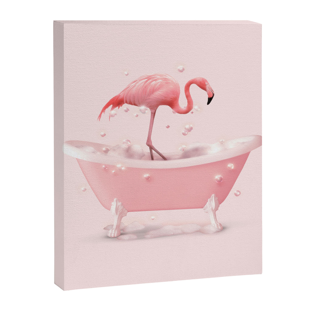 Bathtub Flamingo Canvas Print Gallery Image 6