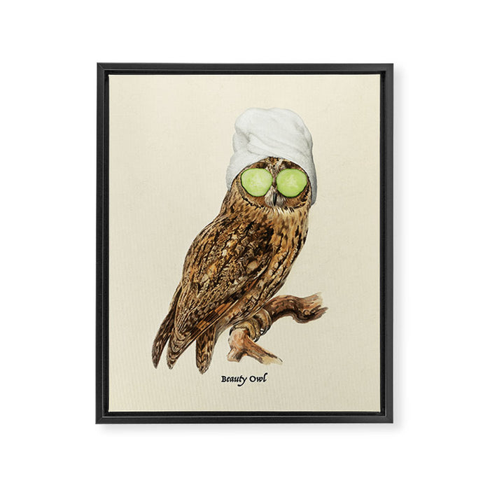 Beauty Owl Framed Canvas Print Gallery Image 1