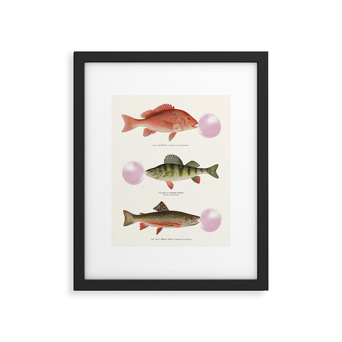 Bubblegum Fish Framed Art Print Gallery Image 1