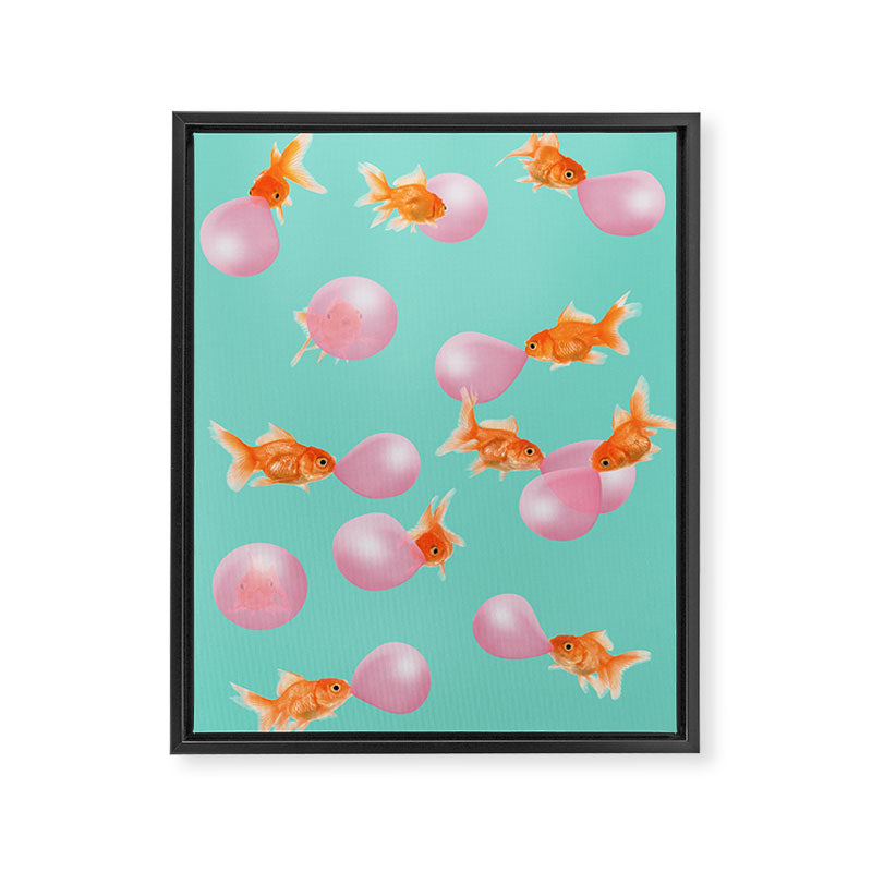 BUBBLEGUM GOLDFISH Framed Canvas Print Gallery Image 8