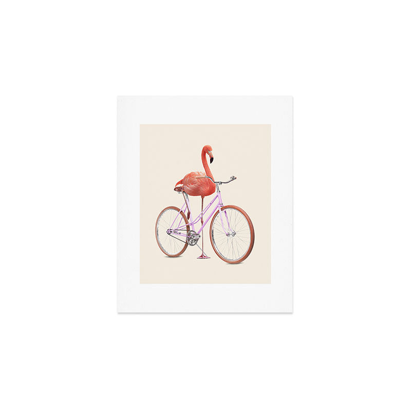 FLAMINGO BIKE Art Print Gallery Image 1