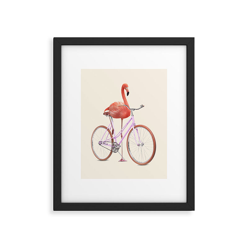 FLAMINGO BIKE Framed Art Print Gallery Image 4