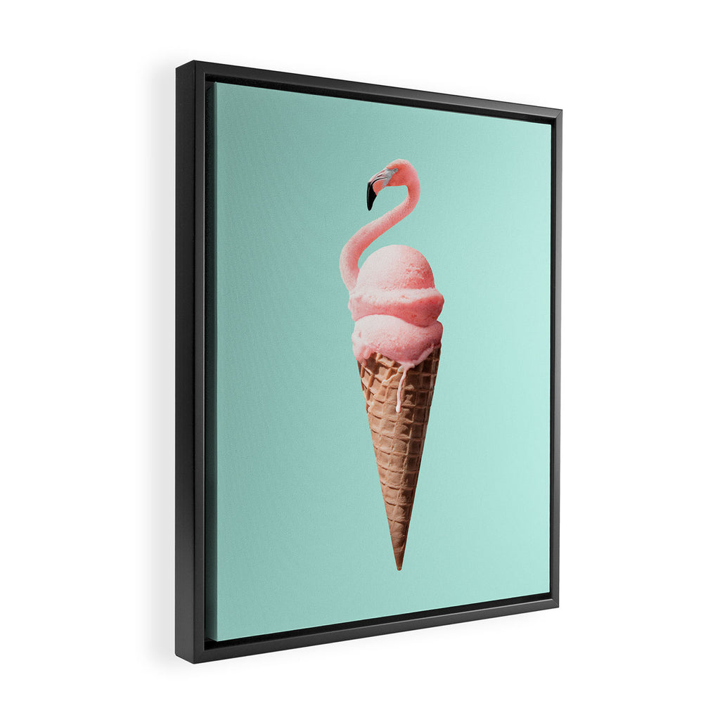 FLAMINGO CONE Framed Canvas Print Gallery Image 2