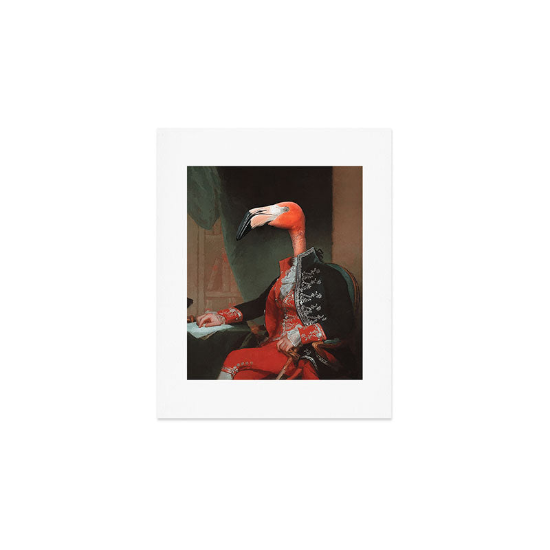 Flamingo del Flamenco Art Print Gallery Image 1