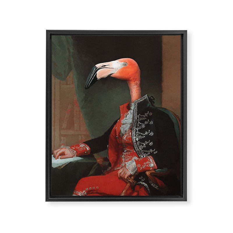 Flamingo del Flamenco Framed Canvas Print Gallery Image 6