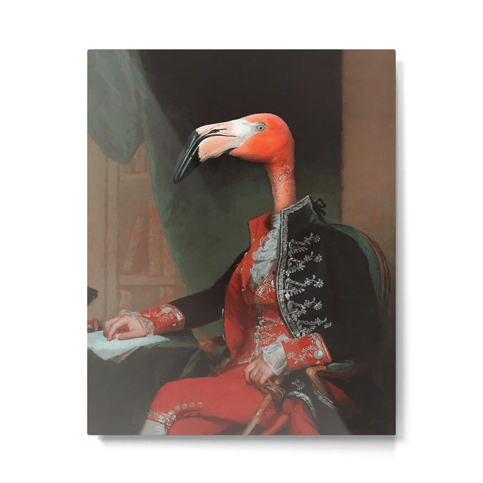 Flamingo del Flamenco Metal Print Gallery Image 1