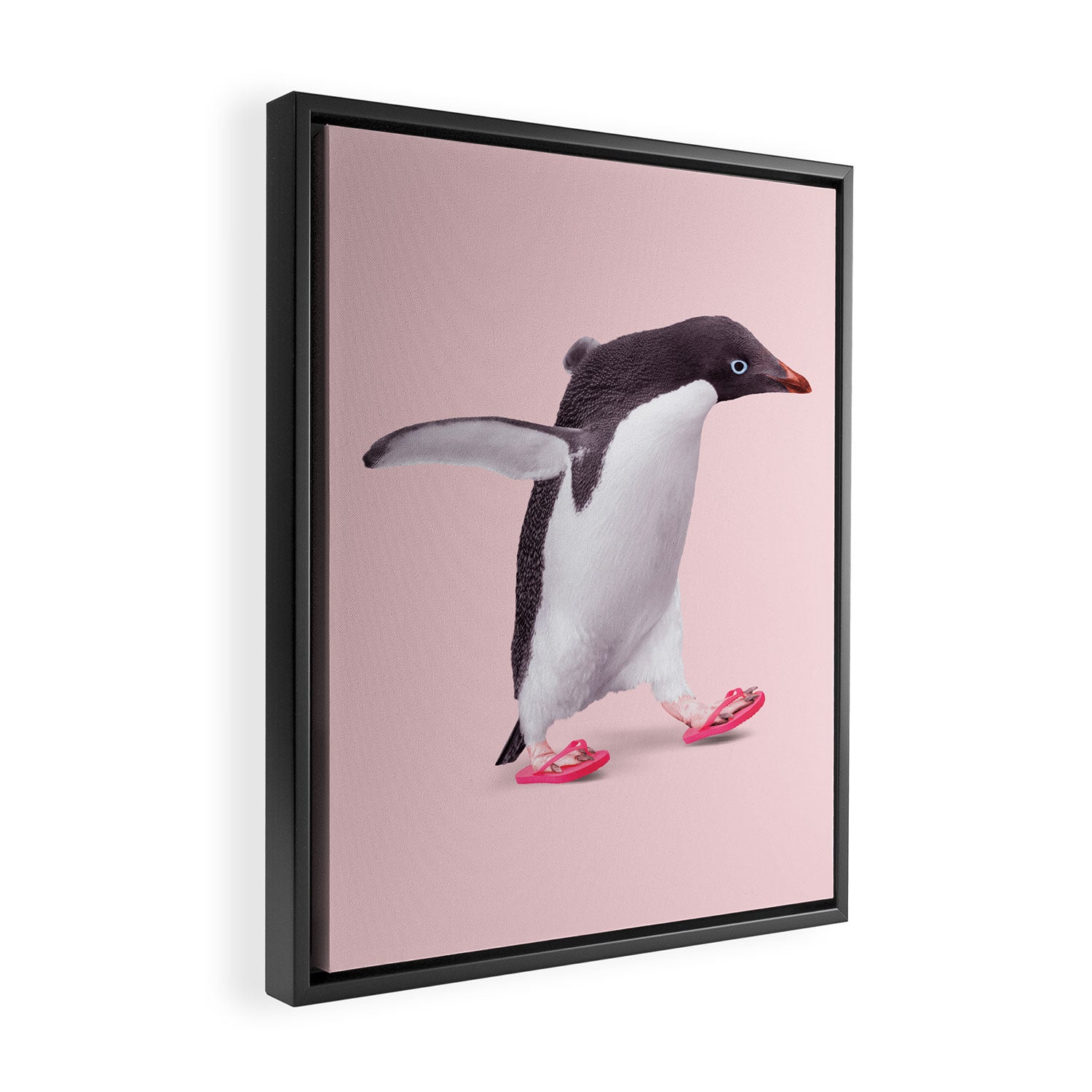 FLIP-FLOP PENGUIN Framed Canvas Print Gallery Image 2