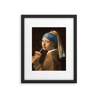 Girl With Iced Latte Framed Art Print Gallery Image 5
