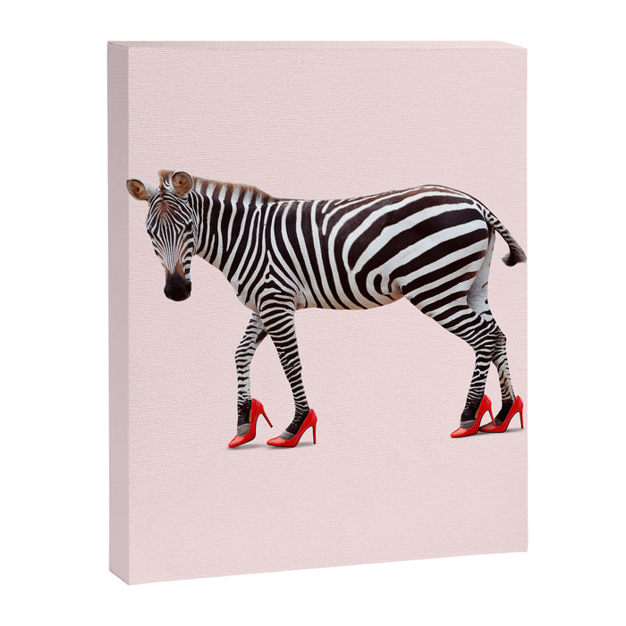 HIGH HEEL ZEBRA Canvas Print Gallery Image 1