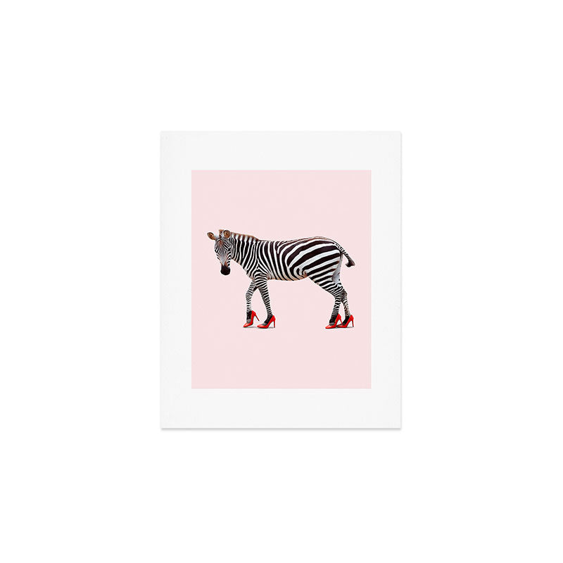 HIGH HEEL ZEBRA Art Print Gallery Image 1