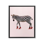 HIGH HEEL ZEBRA Framed Canvas Print Gallery Image 6