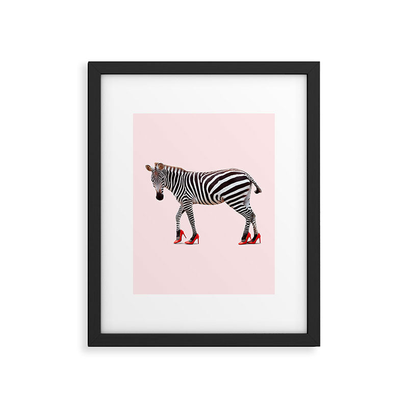 HIGH HEEL ZEBRA Framed Art Print Gallery Image 5