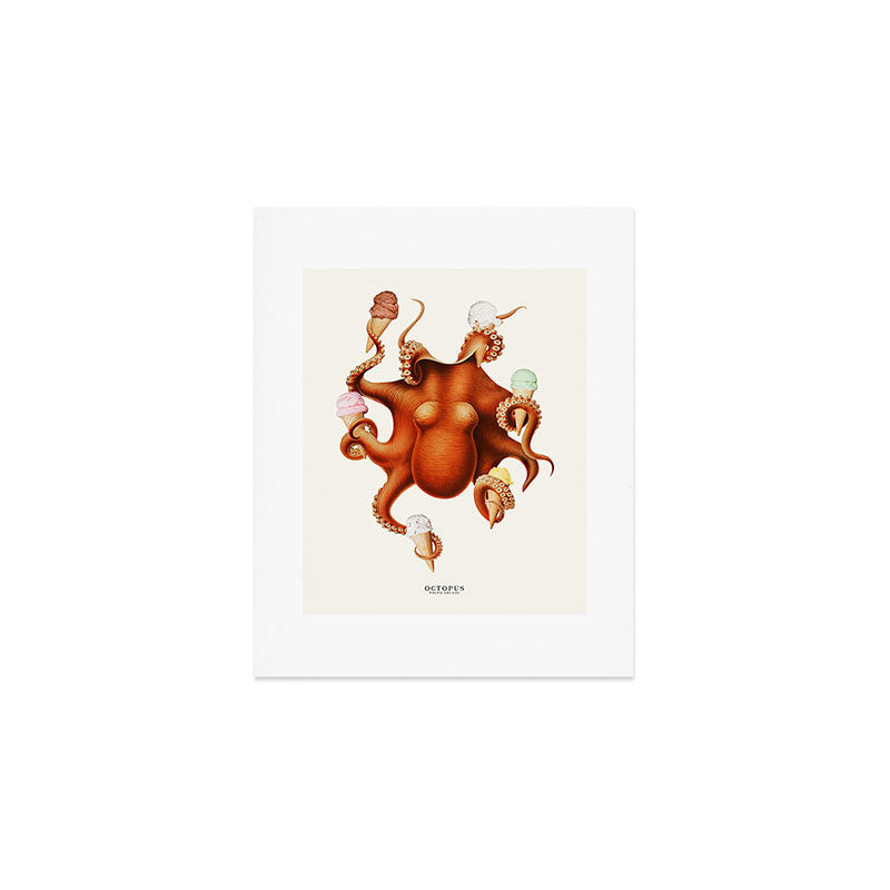 ICE CREAM OCTOPUS Art Print Gallery Image 1