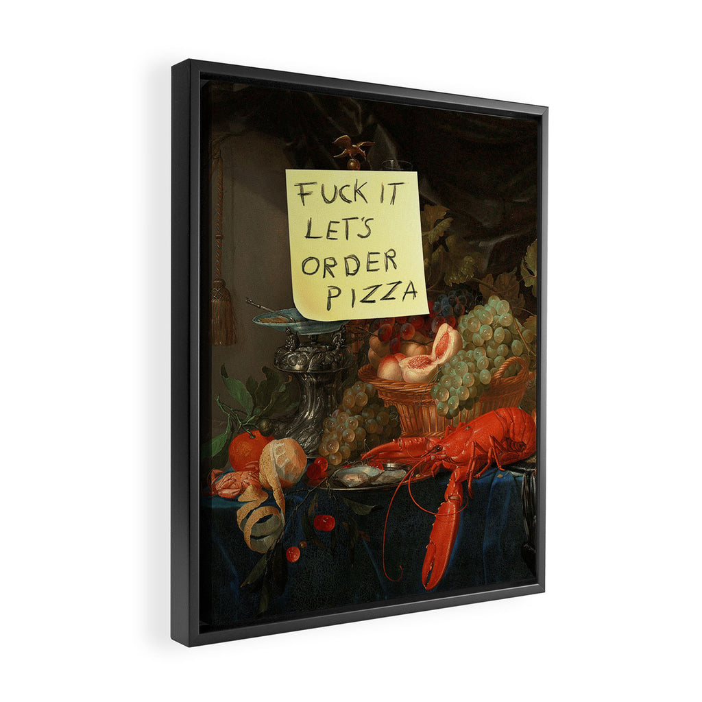Let's Order Pizza Framed Canvas Print Gallery Image 2