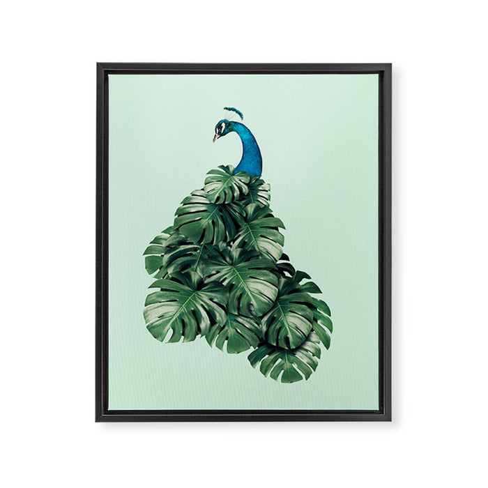 MONSTERA BIRD Framed Canvas Print Gallery Image 1
