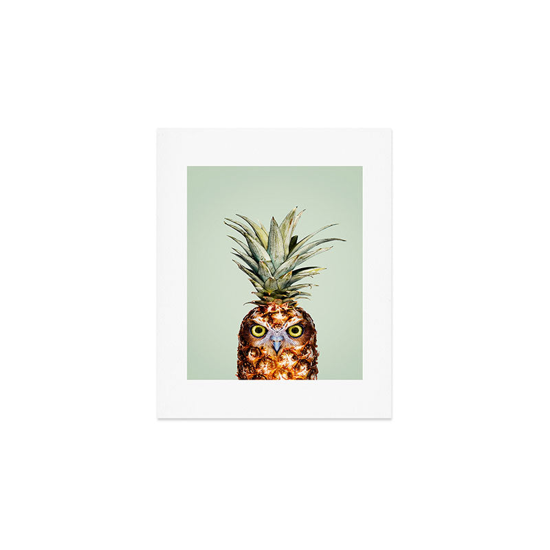 PINEAPPLE OWL Art Print Gallery Image 1