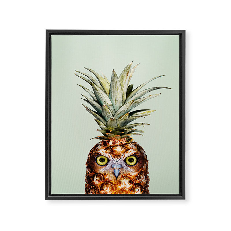 PINEAPPLE OWL Framed Canvas Print Gallery Image 6