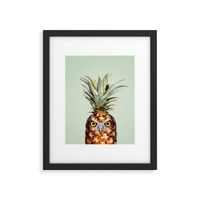 PINEAPPLE OWL Framed Art Print Gallery Image 1