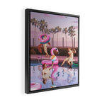 POOL PARTY Framed Canvas Print Gallery Image 2