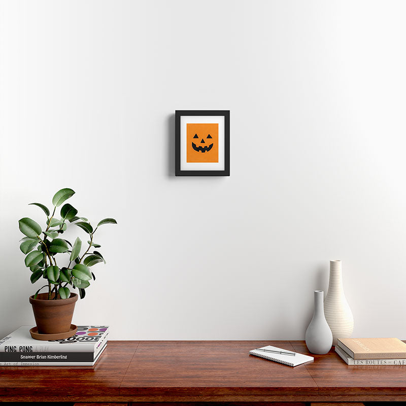 Pumpkin Face Framed Art Print Gallery Image 2