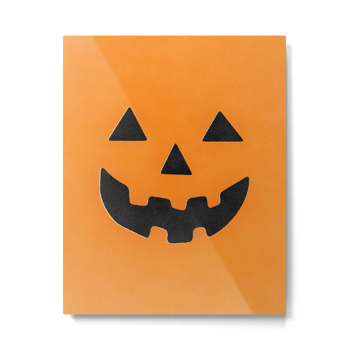 Pumpkin Face Metal Print Gallery Image 1