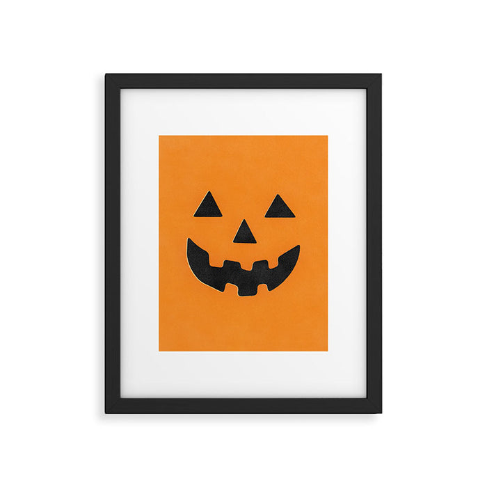 Pumpkin Face Framed Art Print Gallery Image 1