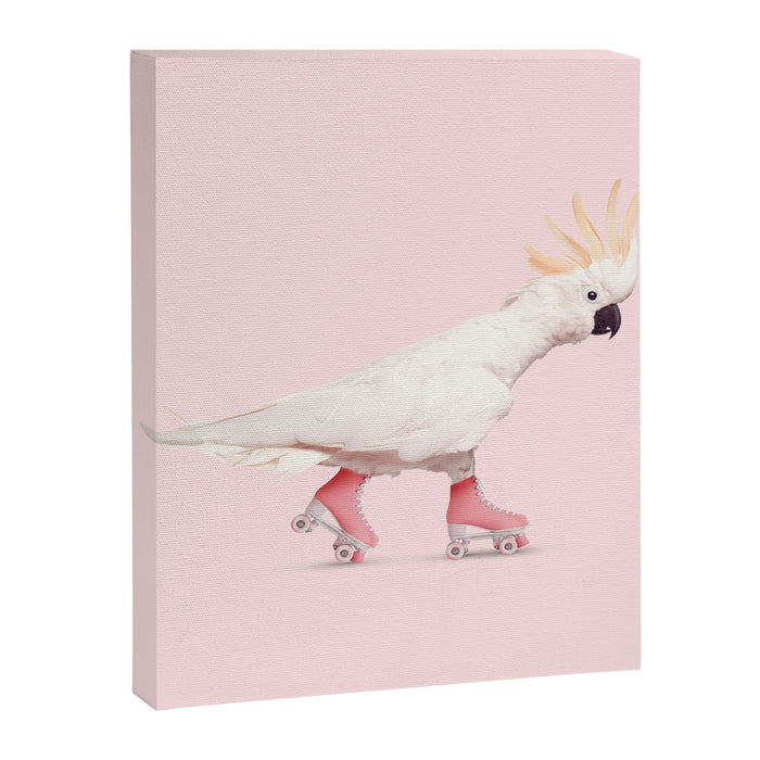 ROLLERSKATING COCKATOO Canvas Print Gallery Image 1