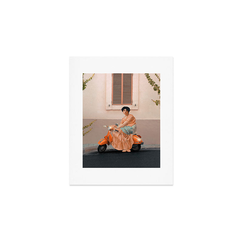 Scooter Girl Art Print Gallery Image 1