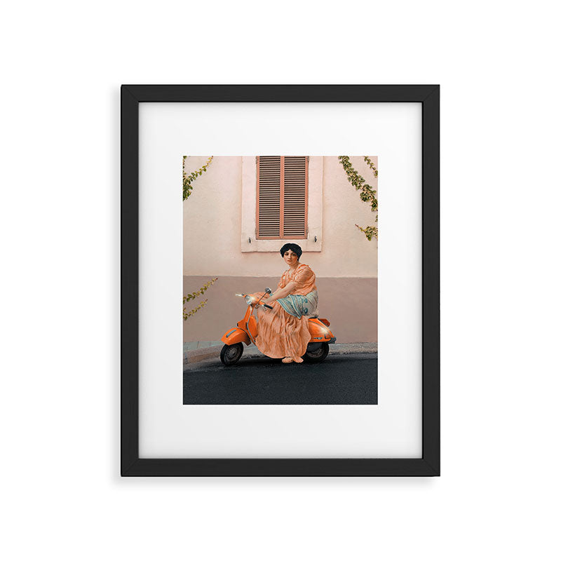 Scooter Girl Framed Art Print Gallery Image 4