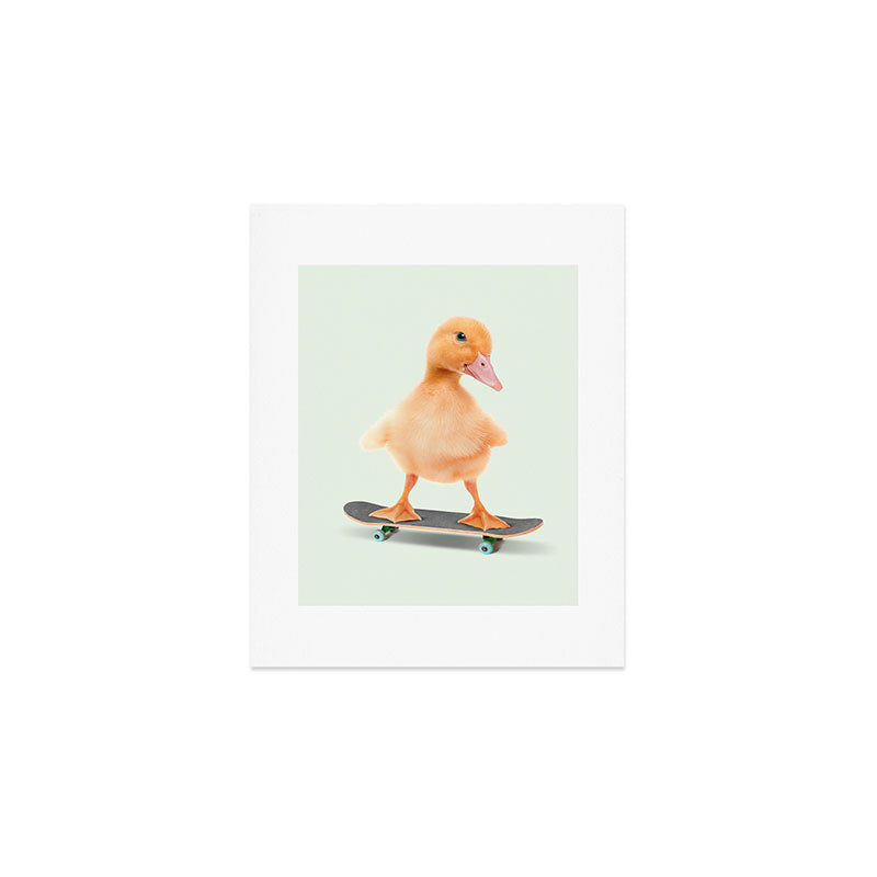 Skateboarding Duck Art Print Gallery Image 1