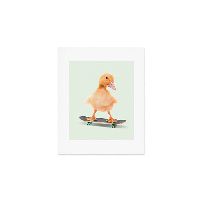 Skateboarding Duck Art Print Gallery Image 1
