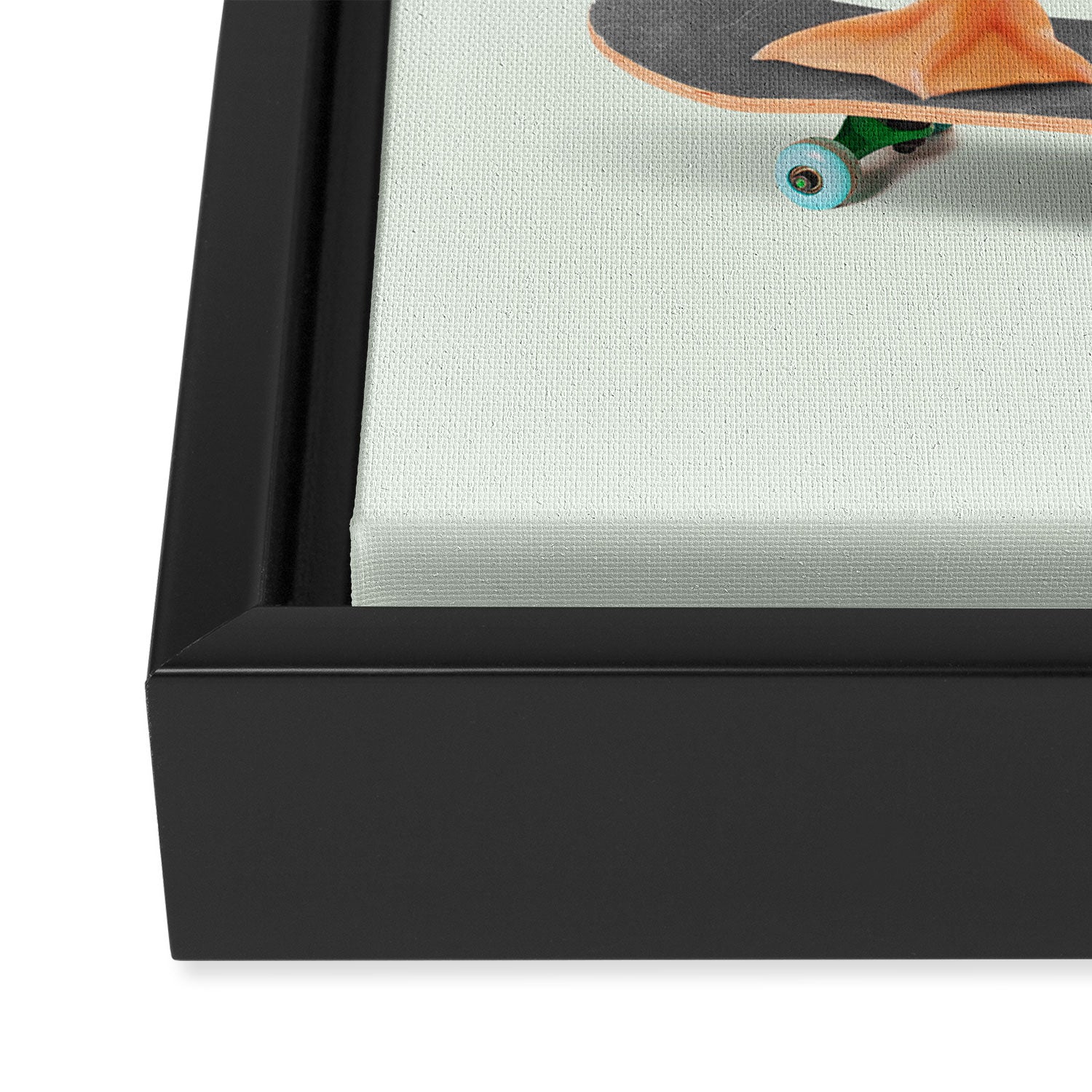 Skateboarding Duck Framed Canvas Print Gallery Image 3