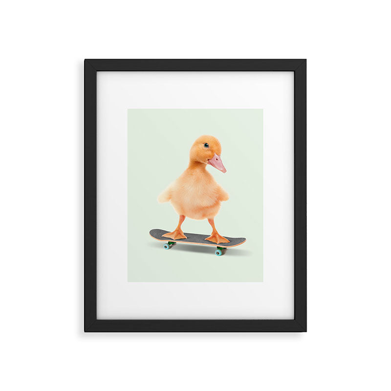 Skateboarding Duck Framed Art Print Gallery Image 5