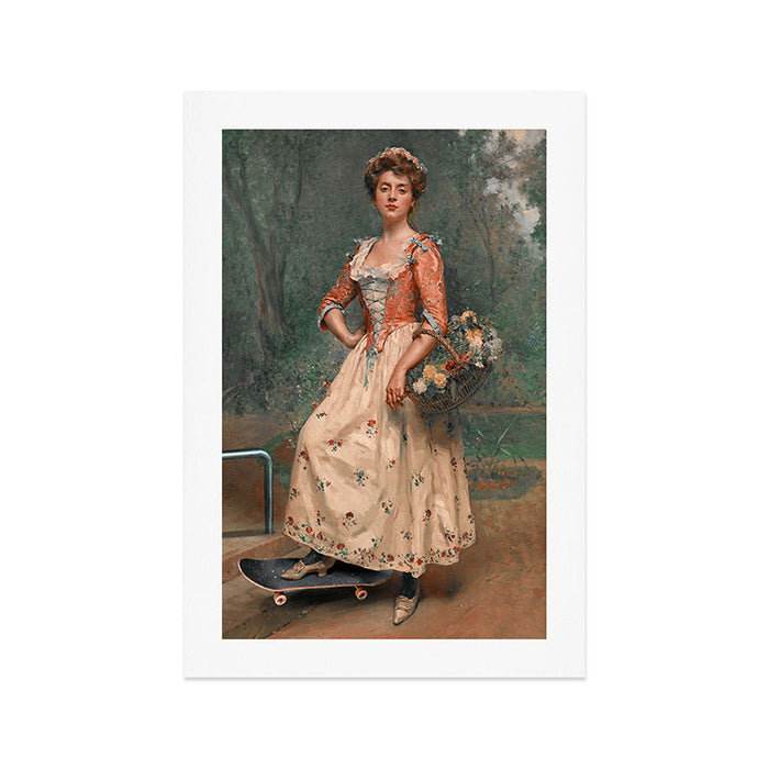 Skater Girl Art Print Gallery Image 1