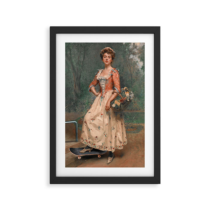 Skater Girl Framed Art Print Gallery Image 1
