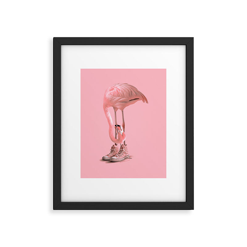 Sneaker Flamingo 2.0 Framed Art Print Gallery Image 5