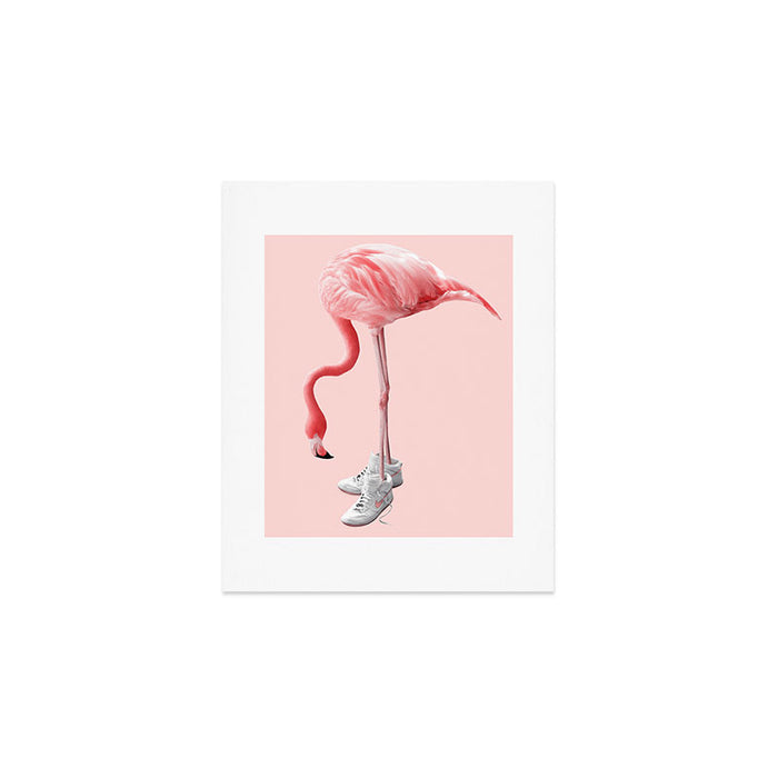 SNEAKER FLAMINGO Art Print Gallery Image 1